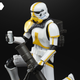 Hasbro's Star Wars The Black Series Artillery Stormtrooper figure posed ready to load a grenade into their mortar launcher.